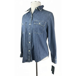 NWT *Flawed Vintage Lauren Jeans Co Ralph Lauren Denim Button Up Shirt Large